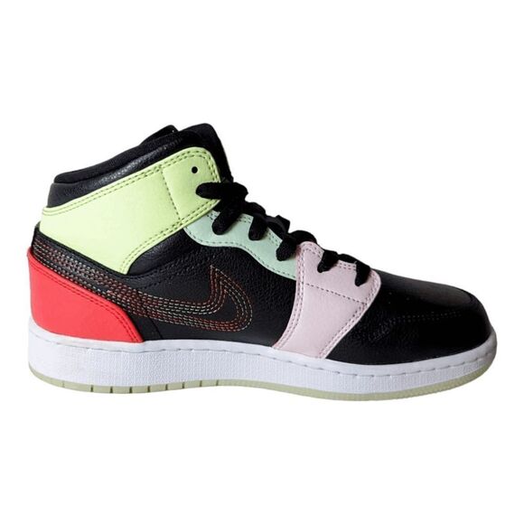 NIKE Air Jordan 1 Mid 'Glow-In-The-Dark' Sneaker Size 7 - Picture 7 of 9